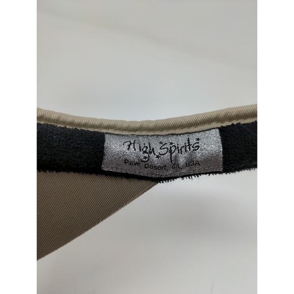 Womens High Spirits Sun Visor Hat Tan Palm Desert California Los Caballeros - Picture 8 of 8